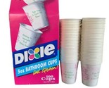 Dixie Bathroom Cups Expressions Box Vintage 5oz Cups 59 Cups Box Damaged - $15.90