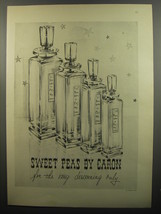 1951 Caron Sweet Peas Perfume Ad - Sweet Peas by Caron for the very discerning  - $18.49