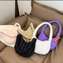 Mini Quilted Purse with Small capacity shoulder bags Black - $29.40