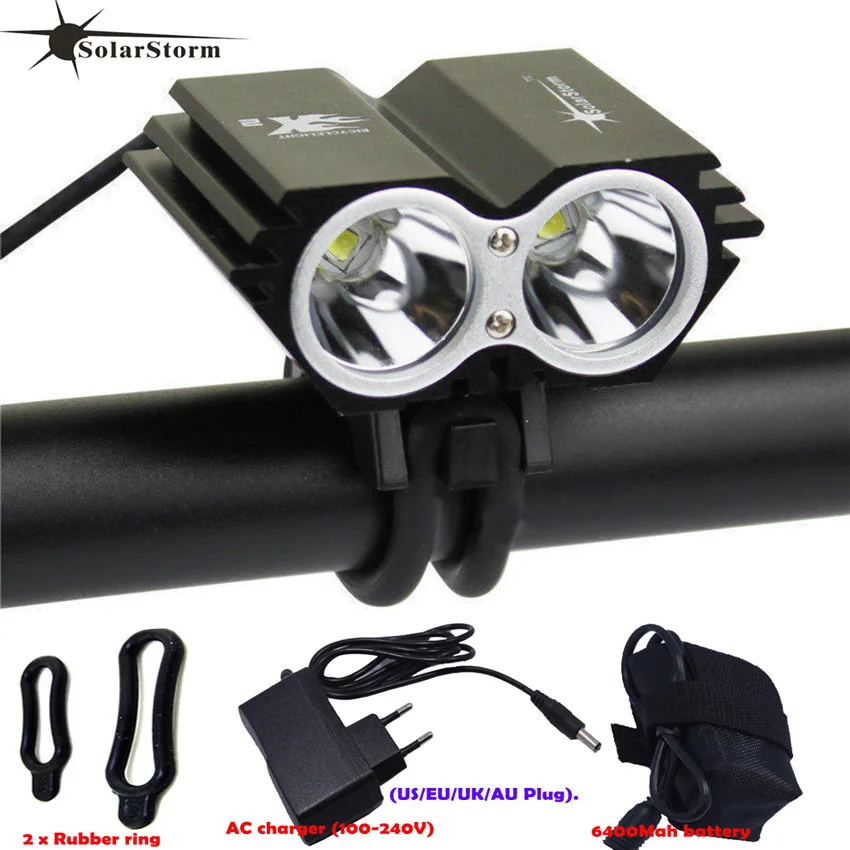 SolarStorm X2 Waterproof Bike Light 5000LM 2 X T6 LED Front Bicycle Headlight - £30.90 GBP+