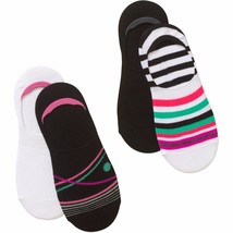 No Boundaries Mid Liner Socks 4 Pack Women&#39;s Shoe Size 4-10 Geometric  #17 - $9.74