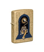 Sharp Tiger Tattoo Design Tumbled Brass Zippo Lighter - €32,80 EUR