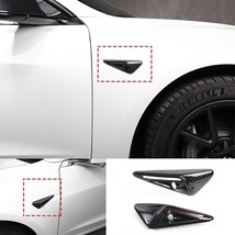 Side Fender Camera Vent Cover Trim Real Carbon Fiber For Tesla Model 3/Y... - £62.85 GBP