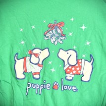 Puppy Love Save Rescue Green Women&#39;s Tee Shirt Short Sleeve Size Large - £11.43 GBP