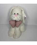 Vintage Kids of America Plush Bean Bag Bunny Rabbit Easter White Bow 1990&#39;s - $330.58 MXN
