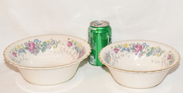 Syracuse China LILAC ROSE Serving Bowls 2pc Set Porcelain Bowls Made in America - £31.17 GBP