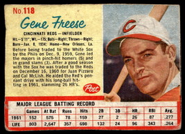 1962 Post Cereal #118 Gene Freese VG-EX-B108R12 - £23.53 GBP