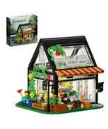 LED Flower Market Shop Model Building Bricks Educational Toys MOC Blocks... - $44.87