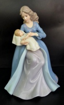 Vintage O’Well Porcelain Figurine Mother Holding Newborn Baby 9&quot; Tall - $39.99
