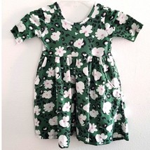 Hanna Andersson Floral Skater Dress with Pockets 60363 Green Multi 100cm 4 - $25.00