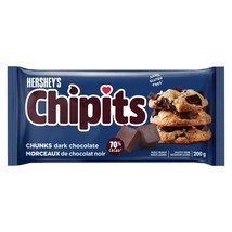 4 X Hershey&#39;s Chipits 70% Dark Chocolate Chunks Baking Chips 200g, Free ... - £28.15 GBP