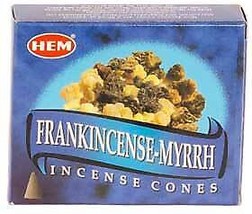 Frankincense &amp; Myrrh Hem Cone 10 Cones - £16.80 GBP