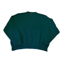 Vintage Jantzen Blue Green Teal Long Sleeve Knit Pullover Sweater Large Made USA - £22.41 GBP