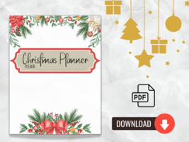 Christmas Planner Printable, Holiday Planning 50 Page 8.5x11&quot; - $15.00