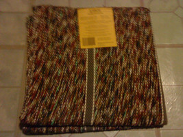 1 Rectangle  Multi-Color  Braided Reversible Rug 24&quot; x 45&quot; - $170.40 MXN
