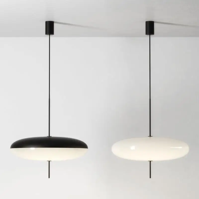 Modern Flying Saucer Pendant Light 30/50cm Black White Hanging Lamp Rest... - $55.93+
