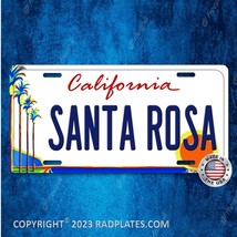Santa Rosa California city Vanity Aluminum License Plate Tag NEW - £13.35 GBP