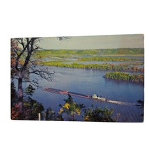 Postcard Mississippi Tow Boat Wisconsin Bluffs Chrome Unposted - $6.92