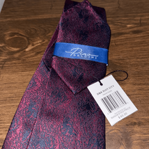 Pino Baldino Burgundy Black Tie with pocket square - $13.72