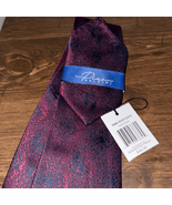 Pino Baldino Burgundy Black Tie with pocket square - $258.10 MXN