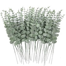 80Pcs Artificial Eucalyptus Stems Fake Eucalyptus Leaves Stems Real Touch Leaf B - £26.44 GBP