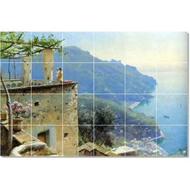 Peder Mork Monsted Waterfront Painting Ceramic Tile Mural BTZ22875 - £190.19 GBP+