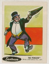 Dick Giordano Personal Collection 1978 Batman / Sunbeam Sticker Card The Penguin - $29.69