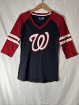 Washington Nationals Women X-Small 3/4 sleeves Campus Lifestyle T-Shirt New - $23.84