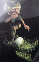 VTG 1981 Cat Daniels &quot;Golf Stinker&quot; Elf Hiding Ball #1350/1500 Print Signed New - £14.92 GBP