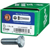 Hillman M12-1.75 mm Dia. x 35 mm L Heat Treated Steel Hex Head Cap Screw 30 pk - $32.11