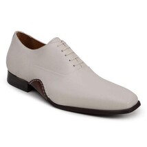 Studio Belvedere Bianca Men’s Shoes Calf-Skin Leather Oxford Lt. Bone image 5