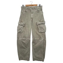 Zara Cargo Pants Womens 6 Green Olive High Rise Relaxed Fit Utility Work... - $34.64