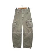 Zara Cargo Pants Womens 6 Green Olive High Rise Relaxed Fit Utility Work... - $637.63 MXN