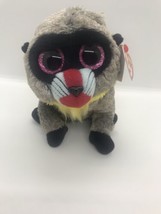 TY Beanie Boos 9&quot; Medium WASABI Baboon Plush Stuffed Animal Toy NWT Hear... - £6.29 GBP
