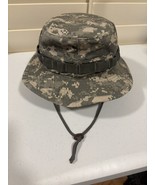 US Military Bucket Hat Cap Mens Size 7 3/8 Digi Camo Drawstring Outdoors - €12,69 EUR