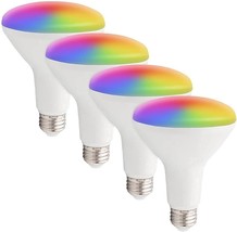 Maxxima Luvoni Smart Wifi Led Br30 Multicolor Light Bulb,, 5000K (4 Pack). - $39.95