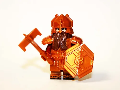 Mbricks Dwarf Warrior Bronze Armor LOTR Lord of the Rings Hobbit Minifig... - $6.06