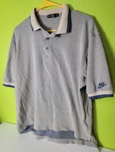 Vintage Nike Golf Polo Shirt Gray Mens Medium Vtg Retro Swoosh  - $41.40