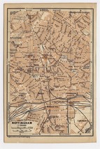 1906 Antique City Map Of Nottingham / East Midlands / England - £16.94 GBP