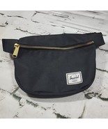 Herschel Fanny Pack Black Zippered Hip Waist Bum Bag Adjustable Strap  - £19.82 GBP