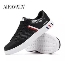 Men&#39;s White Skateboard Shoes New PU Trend Flat Breathable Sneakers Comfortable F - £28.17 GBP