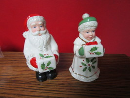Santa and Mrs Claus slat and pepper shakers, 3&quot;  by Lenox  [NIB] - £27.66 GBP