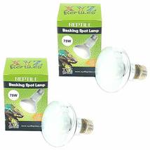 XYZReptiles UVA Reptile Heat Lamp 75 Watt Bulb Basking Light (2 Pack Bulbs) - £12.75 GBP