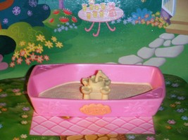 Pink Sandbox w/Sand Castle fits Fisher Price Loving Family Dollhouse dolls - £7.11 GBP