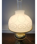 Vintage Aladdin Brushed Brass Table Lamp Model 11 Milk Glass Art Deco Shade - £110.44 GBP