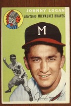 Vintage 1954 Baseball Card TOPPS #122 JOHNNY LOGAN Shortstop Milwaukee Braves - £6.62 GBP