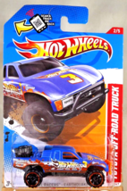 2012 Hot Wheels #222 Thrill Racers-Earthquake 2/5 Toyota OFF-ROAD Truck Blue - $11.25