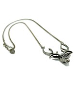 REINDEER NECKLACE Rhinestone Crystal Christmas Pendant Deer Head Horn An... - $16.95