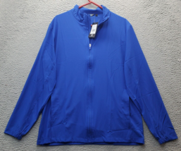 Scales Fishing Golf Jacket Men Large Blue Pockets Long Sleeve Mock Neck ... - $46.46