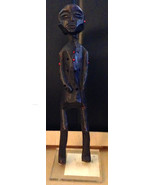Vintage 1960s Hand Carved Wood Guardian Healing Strength Red Beads Figur... - $5,747.30 MXN